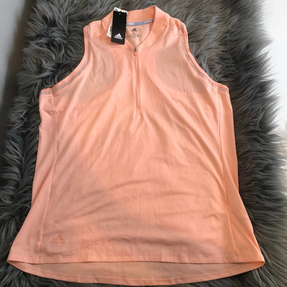 new nwt adidas quarter zip tank top size extra large XL